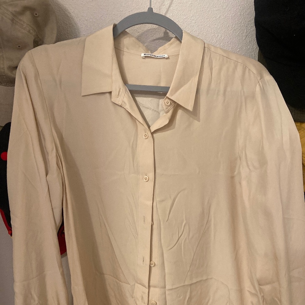 Reformation Silk Blouse